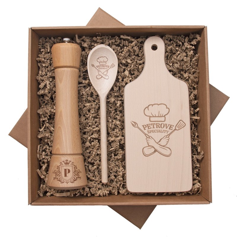 Kuchársky box Folk style - doska | mlynček | varecha